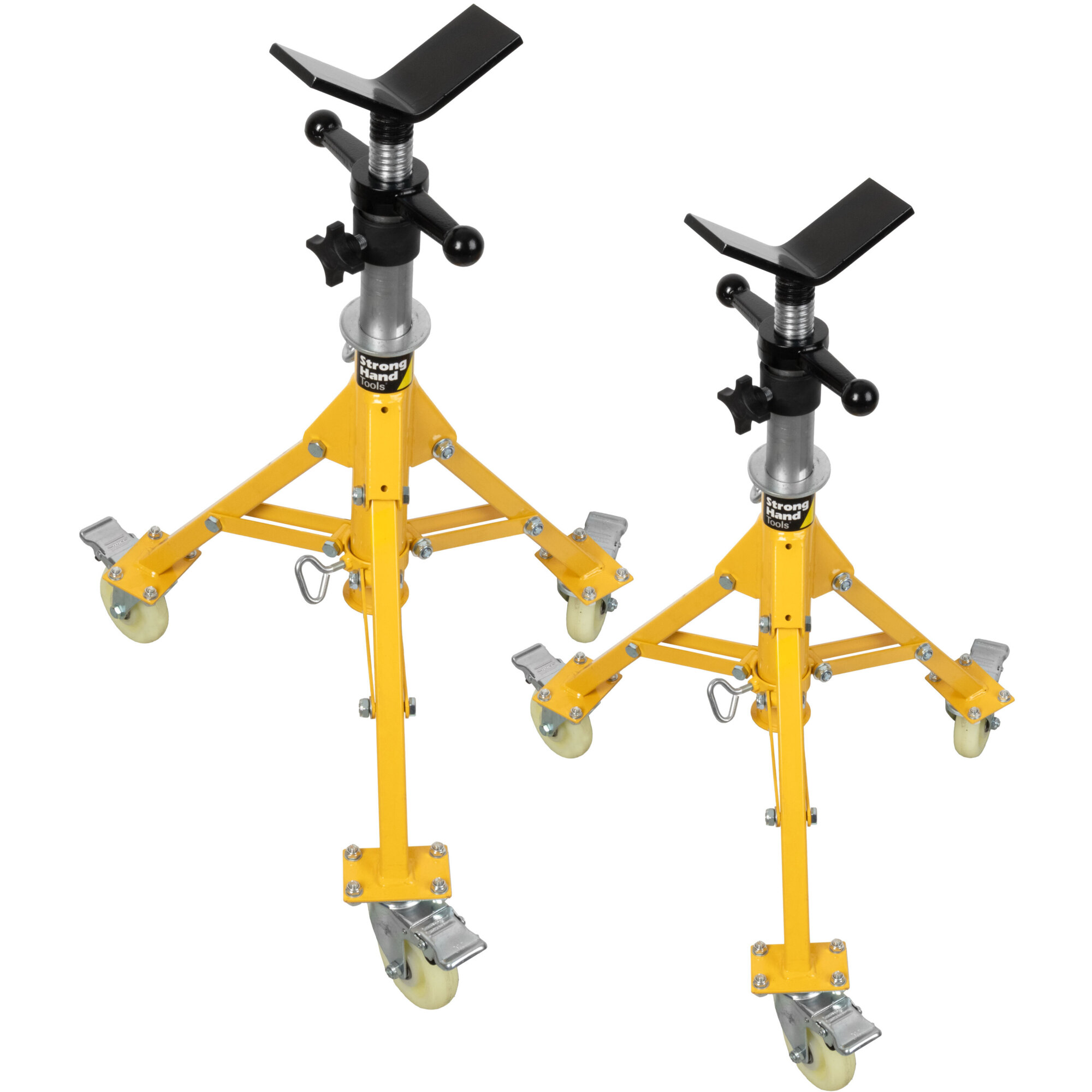 Strong Hand Tools Folding Tripod with Casters — Model# PTS1108C-2PK